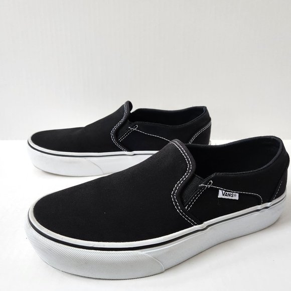 Vans Shoes Vans Womens 95 Platform Slip Ons Sneakers Black Canvas